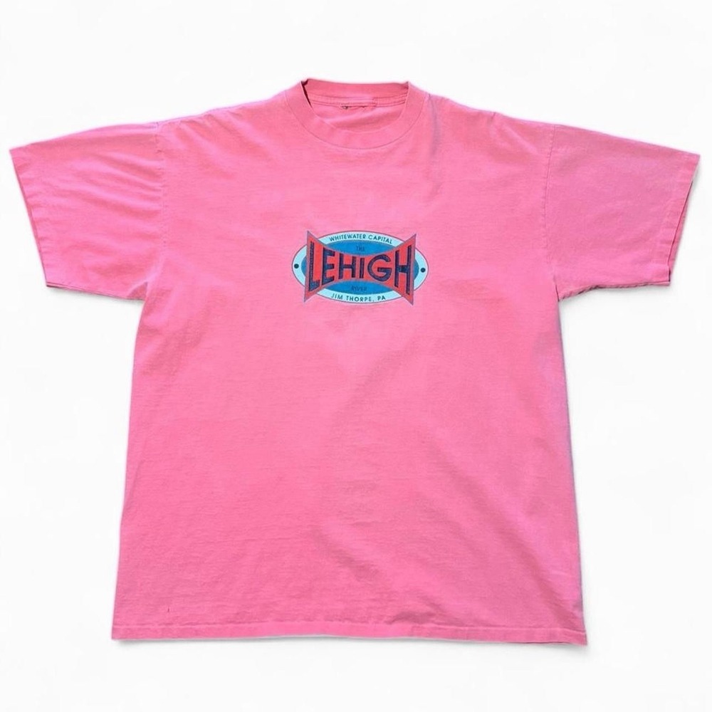 Vintage 90s Lehigh River Rafting Whitewater Capital Boat Sports T-shirt XXL